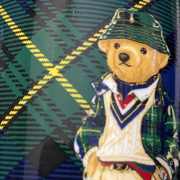 Ralph Lauren Highmoore Plaid Polo Bear Porcelain Coffee Mug, 14oz. NWIB - Picture 2 of 9